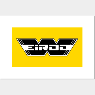 WEIRDO - Logo - Black with white lettering - Yellow Posters and Art